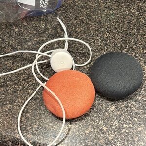 Dual Mini Speakers in Orange and Black
